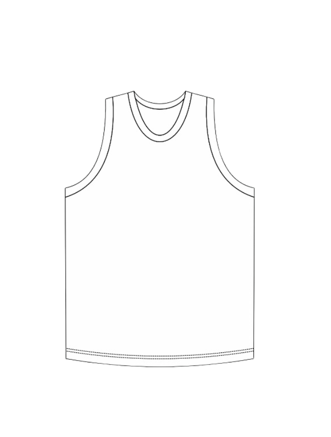 Basketball Empty Round Neck Jersey